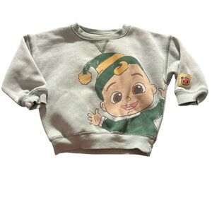 Cocomelon baby size 12 light green sweatshirt